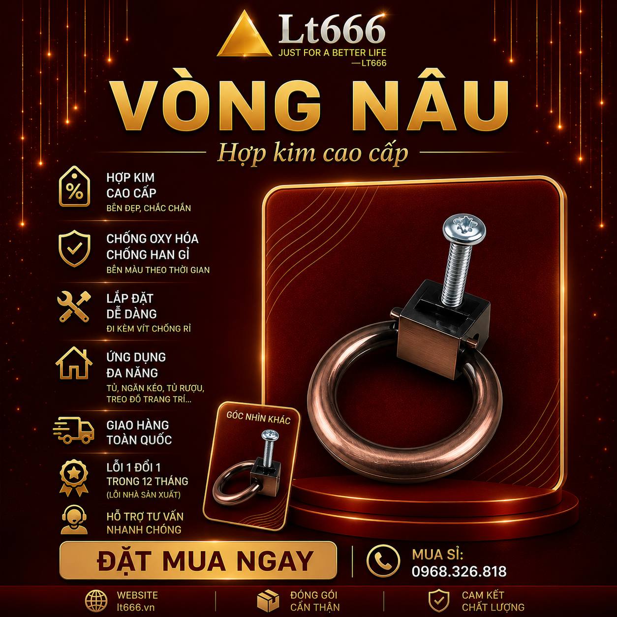 Phụ kiện mộc màu vàng LT666